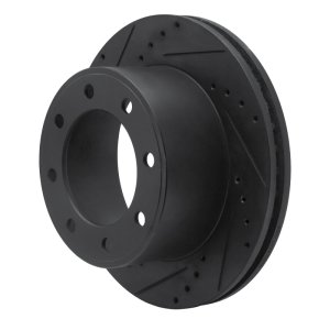 Ford F-250 Brake Rotor (1) - Rear Left - R1 Concepts - Drilled & Slotted - Black - `05-`12